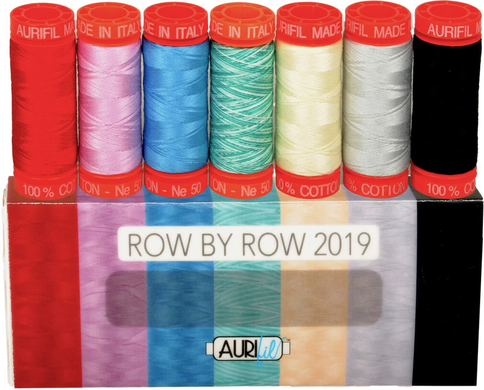 Aurifil 2019 Row by Row Experience Collection Box 7 Small Spools - Image 1 of 1