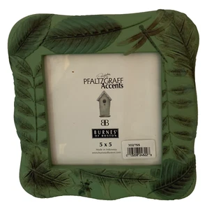 Dragonfly Picture Frame Pfaltzgraff Accents Burnes Boston Green 5 x 5 Resin NEW - Picture 1 of 11