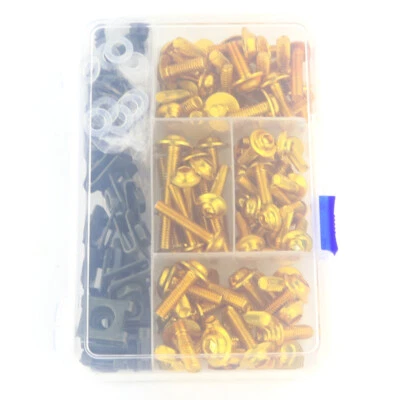 1套整流螺栓套件车身螺栓螺丝螺母通用适合本田金色 — 第 1/4 张图片