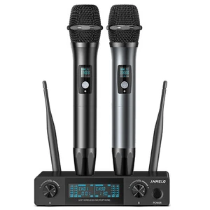 JAMELO UHF Wireless Microphone System 2 Channels 15 Frequency 200FT Range - Picture 1 of 8