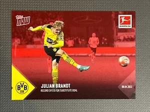 2022 Topps NOW Bundesliga Julian Brandt #176 ~ Borussia Dortmund ~ Red #/99 - Picture 1 of 3