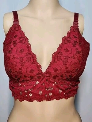 Nwt Momanda 38D Women's Lace Nursing Bra Wirefree Maternity Bralette Red  - Image 1 of 4