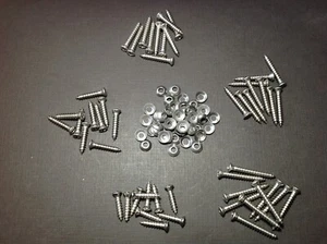 50 pc #8 w/#6 phillips oval head trim screws countersunk washers stainless Buick - Picture 1 of 6