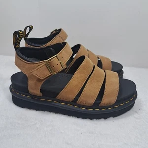 Sandalias de cuero Dr. Martens Blaire LA004 marrón gladiador para mujer talla 11 - Imagen 1 de 10
