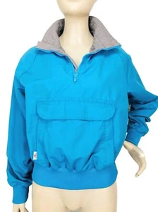 Vintage 70s Columbia Teal High Collar Pullover Pouch Jacket Adult Medium - Picture 1 of 6