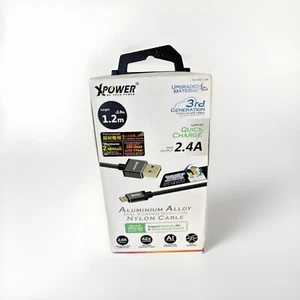 Cordon Téléphone Chargeur Alliage Aluminium Câble Nylon, Synchronisation & Charge Micro USB, Rapide - Photo 1 sur 11