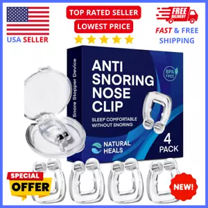 Anti Snoring Nose Clip - Magnetic Silicone Nose Device,Stop Snoring Sleeping Aid - Picture 1 of 8