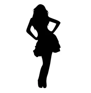 Female Silhouette Vinyl Decal Sticker for Home, wall, décor, bar, café, salon - Picture 1 of 13