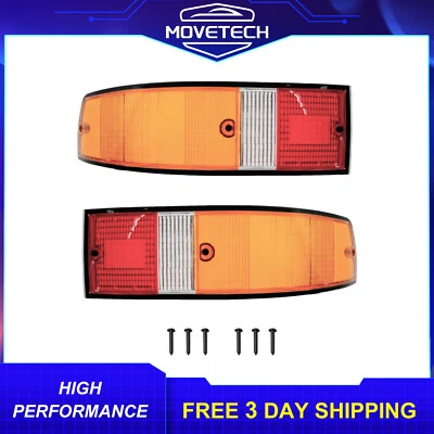 Pair Tail Light Lenses Left & Right with Screws Fits Porsche 911 912 - Image 1 of 4
