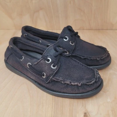 Zapatillas informales Levi's para niños talla 4,5 negras de lona para barco Foto 1 de 4