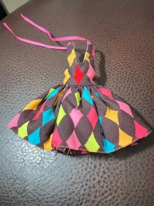 BLYTHE DOLL DRESS - Chic Spring Style! Bright Halter Top Harlequin Blythe Dress - Picture 1 of 7
