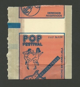 Pop Festival 1980 Scarce Sticker Wrapper - Picture 1 of 2