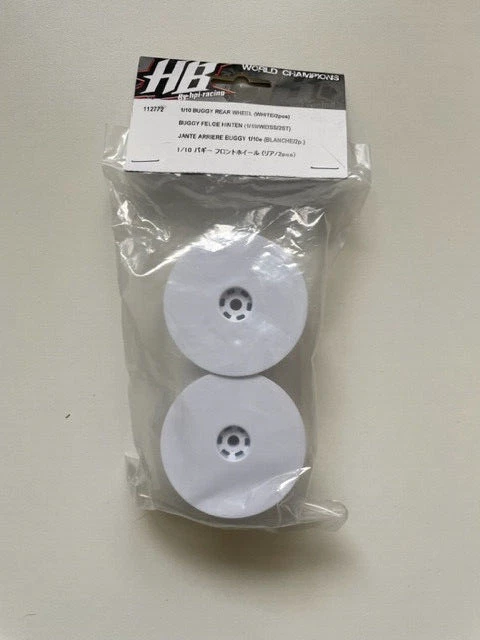 Ruedas traseras de buggy HB Racing 12 mm hexagonales 1/10 (2) (blanco) (D216/D413) Foto 1 de 1