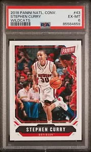 2018 Panini National Convention 43 Stephen Curry Wildcats PSA 6 EX-MT - Picture 1 of 2