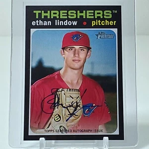 Ethan Lindow 2020 Topps Heritage Minors Real One Auto Philadelphia Phillies  - Foto 1 di 2