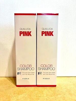 【Set of 2】FIOLE Qualucia Color Shampoo Pink  250ml x 2 Japan - Image 1 of 2