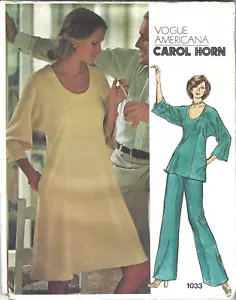 Vogue Sewing Pattern 1033, Carol Horn, Dress, Tunic and Pants, Size 10 - Picture 1 of 2