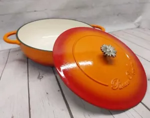 The Pioneer Woman Orange 5-Quart Enameled Cast Iron Timeless Beauty Braiser Pan - Picture 1 of 10