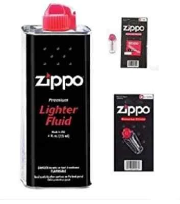 Original Zippo Lighter Fuel Fluid Petrol Wick and Flint UK SELLER Brand New