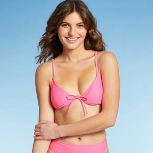Xhilaration Juniors' Underwire Bikini Top Pink Size Large - Picture 1 of 12
