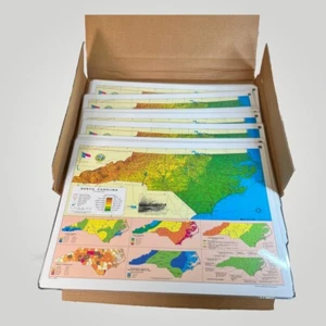 Nystrom North Carolina Laminated Maps 22” x 17” (25 Pack) - Picture 1 of 12