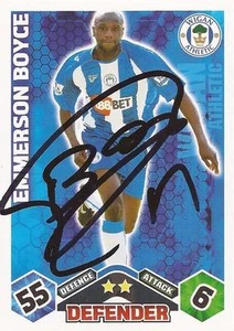 EMMERSON BOYCE SIGNED WIGAN 2009/2010 MATCH ATTAX TRADING CARD+COA - Picture 1 of 1