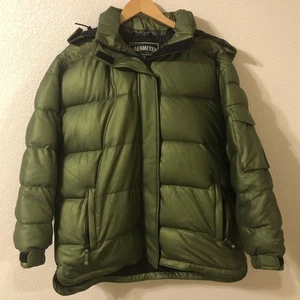 Obermeyer Womens Olive Puffer Goose Down Hooded Ski Jacket - Size 12 - Picture 1 of 12