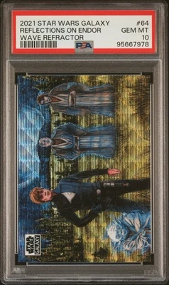 2021 STAR WARS GALAXY REFLECTIONS ON ENDOR WAVE REFRACTOR /99 PSA 10 - Image 1 of 2