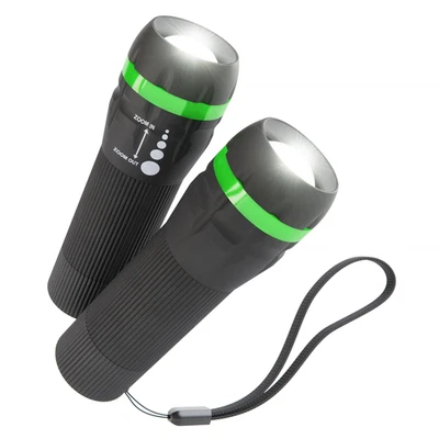 ABSINA 2x LED Taschenlampe Mini Handlampe Leuchte Batterie fokussierbar - Bild 1 von 4