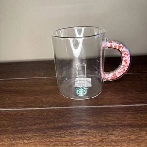 Starbucks 2019 Valentines Confetti Glass Mug Pink Hearts - Picture 1 of 3
