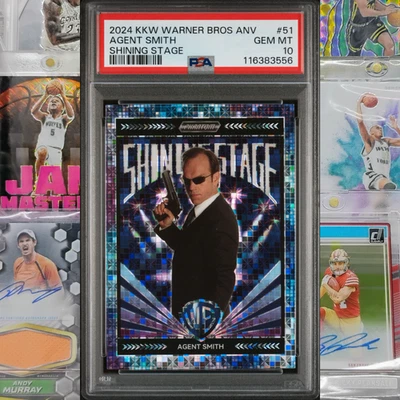 2024 KKW Warner Bros Agent Smith Shining Stage #51 | PSA 10 gemas como nuevo | Matrix Foto 1 de 2