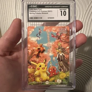 Pokemon Karte Spring Sticker Let's Have Fun 2021 Japanese CGC 10 Gem Mint 🔥 - Bild 1 von 7