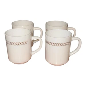 4 tazas de café de vidrio con leche de colección Arcopal ARC Francia S desplazamiento Waffle House Regency - Imagen 1 de 6