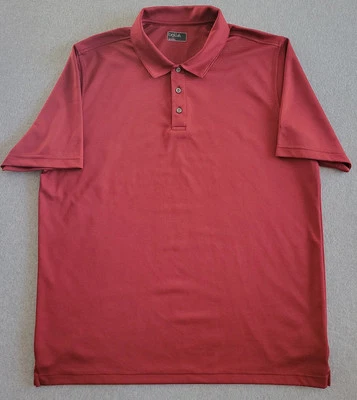 Camisa polo Bolle Performance texturizada para hombre talla 2XL roja golf deportes al aire libre Foto 1 de 4