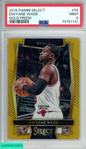 Panini Select Dwyane Wade #93 Gold Prizm 2016 2 de 10 Bulls PSA 9 como nuevo - Imagen 1 de 3