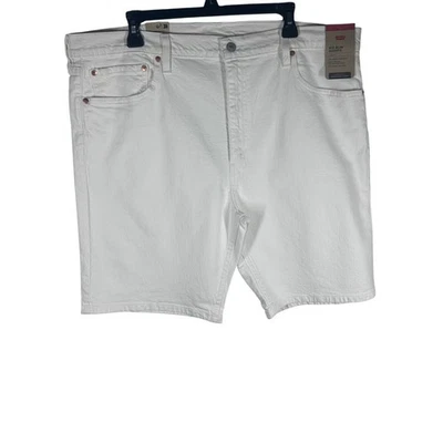 Levi's 412 Slim Fit White Denim Shorts Men's Size 40 Stretch Casual NWT - Image 1 of 4