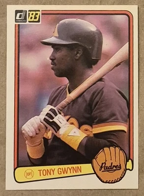Donruss #598 Tony Gwynn RC HOF 1983 San Diego Padres esquinas afiladas bien centradas Foto 1 de 2