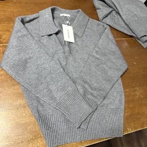 Crochetist XL graues Langarmshirt Damen - Bild 1 von 6