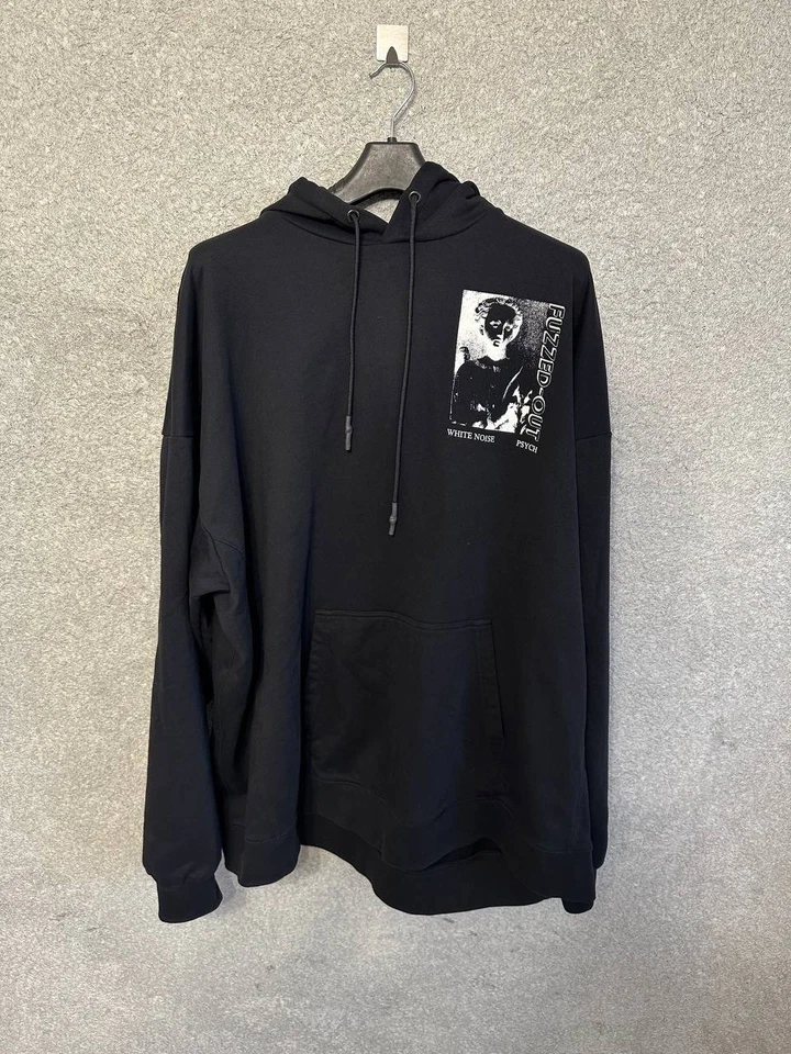 Sudadera con Capucha Alexander McQueen “Fuzzed-Out Frentic” Gráfica Grande Negra Talla XL Foto 1 de 4