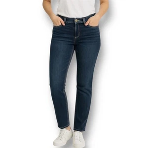 Democracy Ab Technology Jeans Mid Rise Straight Stretch Dark Wash Blau Größe 10 - Bild 1 von 10
