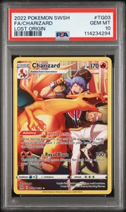 2022 POKEMON SWORD & SHIELD LOST ORIGIN #TG03 FULL ART/CHARIZARD PSA 10 GEM MINT - Picture 1 of 2