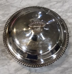 1985 Mardi Gras Krewe Of Hyacinthians Silver Plated Leonard Serving Dish With Li - Picture 1 of 6