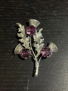 92,5 Sterling Silber - Distelbrosche (gemarkt WBS) - Bild 1 von 3