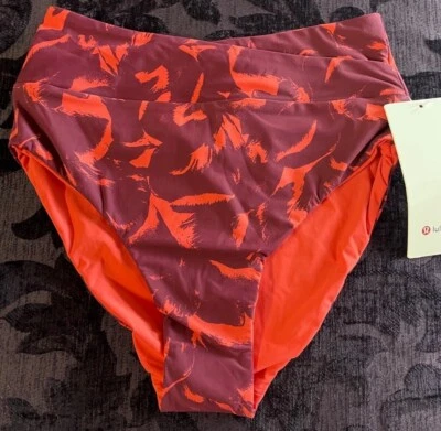 Новый с Ярлыками Lululemon привязан к приливу высокая талия плавать низ бикини размер 2 двусторонний - Изображение 1 из 4