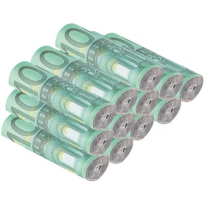 Semptec 12er-Set Feuer-Anzünder im Geldschein-Rollen-Look, 100-Euro-Optik - Bild 1 von 5