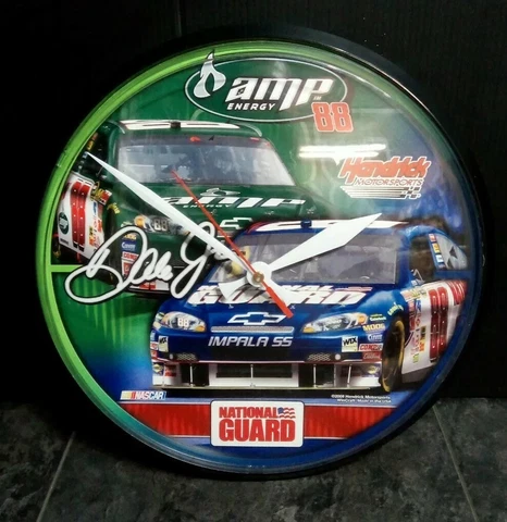 NASCAR WinCraft Racing Earnhardt Jr Mt. Dew National Guard Round 12" Wall Clock Cover