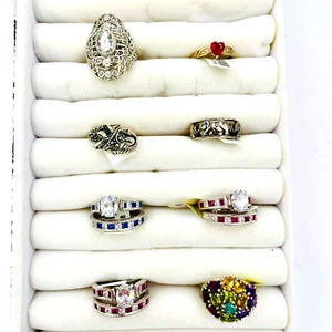 JTV QVC SHOPLC Vintage Neu mit Etikett Sterlingsilber Ringe 925 verschiedene natürliche Edelsteine LESEN - Bild 1 von 22