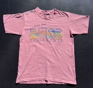 Vintage 80s Sun Your Buns California Graphic T-shirt Med Single Stitch Oneita - Picture 1 of 9
