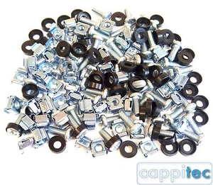 50 PACK M6 CAGE NUTS BOLTS WASHERS FOR 19" RACK MOUNT DATA CABINETS 15mm THREAD - Picture 1 of 2