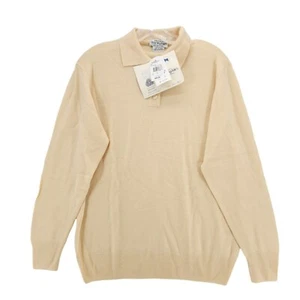 Suéter BLOOMINGDALES SUTTON STUDIO 100% Lana Merino HECHO EN ITALIA Amarillo GRANDE - Imagen 1 de 9